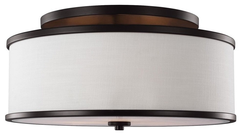 Generation Lighting Semi-Flush Mount, Oil Rubbed Bronze, 3-Light