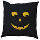 Halloween Jack-O-Lantern Left Accent Pillow, Black, 26"x26"