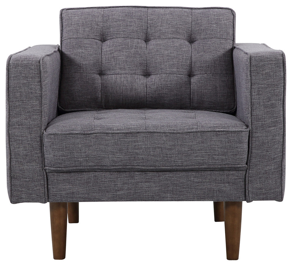 Element Mid-Century Modern Chair, Walnut, Dark Gray
