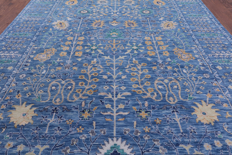 10' 2" X 14' 1" Turkish Oushak Hand Knotted Wool Rug - Q13284
