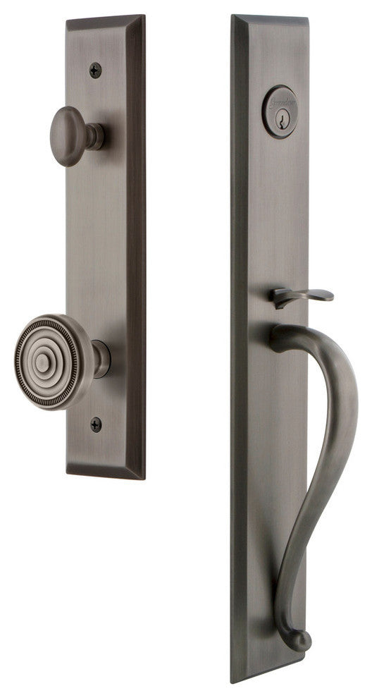 Fifth Avenue 1-Piece Dummy Handleset, S Grip and Soleil Knob, 849613