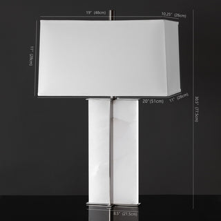 Safavieh Couture Natalee Marble Table Lamp, Black/White