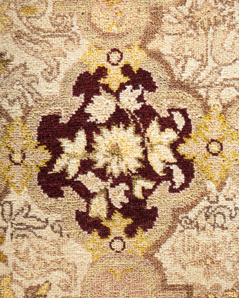 Eclectic, One-of-a-Kind Hand-Knotted Area Rug Ivory, 11' 10" x 17' 10"
