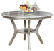 Benzara BM123802 Amina Contemporary Round Dining Table, Champagne