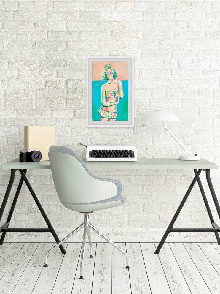 "Coquette" Framed Painting Print, 8"x12"