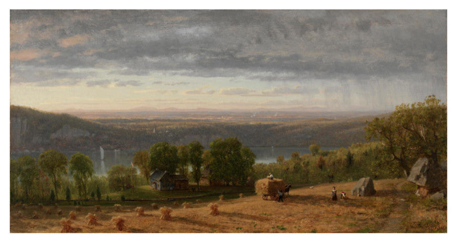 "Landscape with Haywain, 1861" Print by Worthington Whittredge, 32"x17"