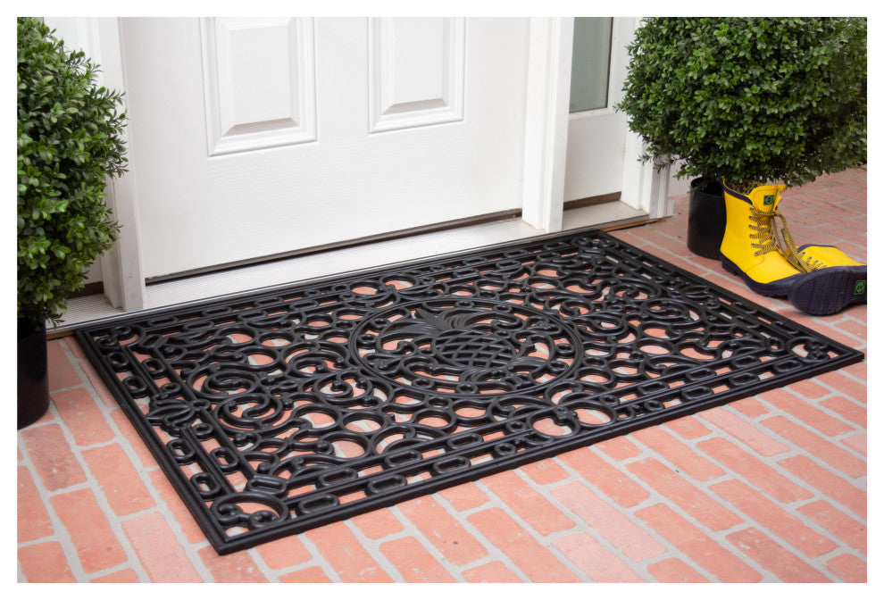 Pineapple Heritage Rubber Doormat, 24"x36"