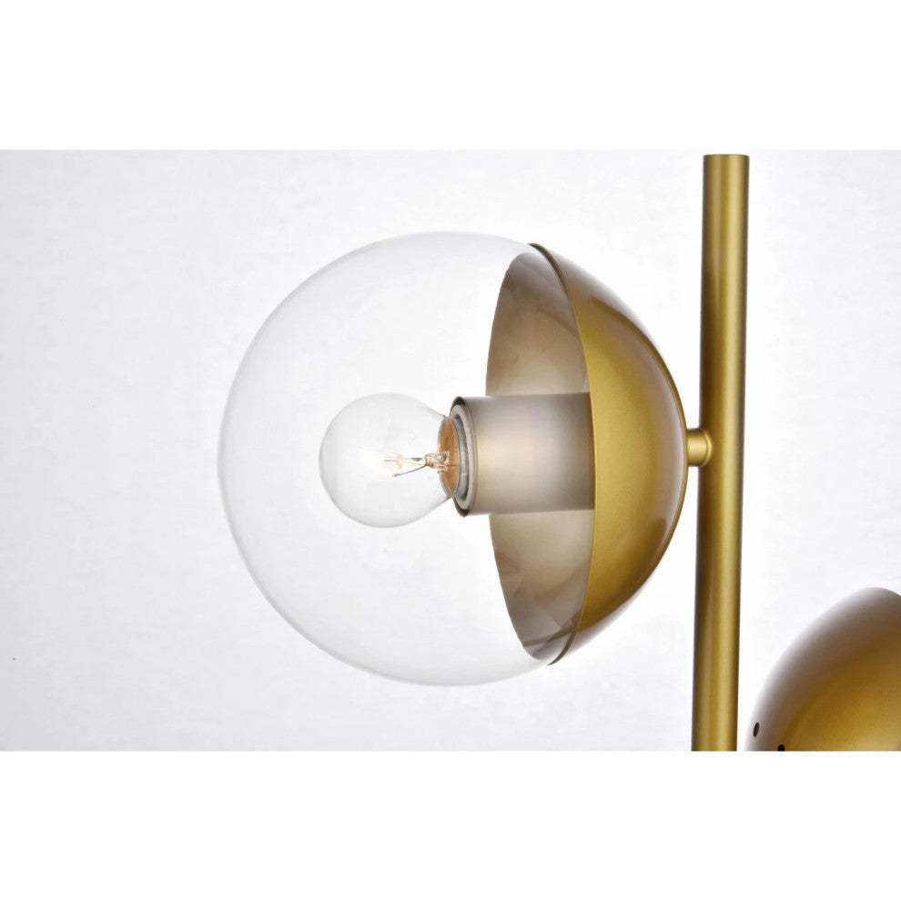 Elegant Lighting LD6155 Eclipse 2 Light 23" Tall Tree Table Lamp - Brass