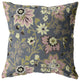 20 Gray Pink Jacobean Suede Throw Pillow