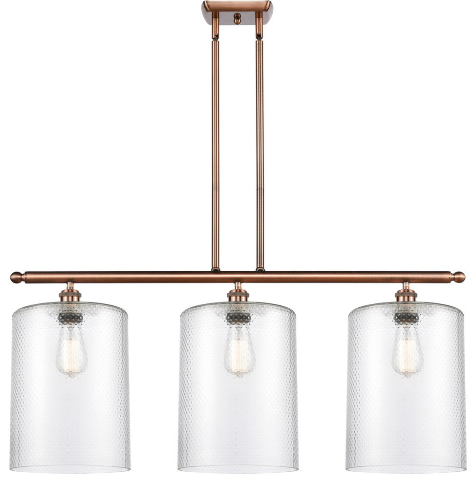 Innovations 516-3I-AC-G112-L 3 Light Island Light, Antique Copper