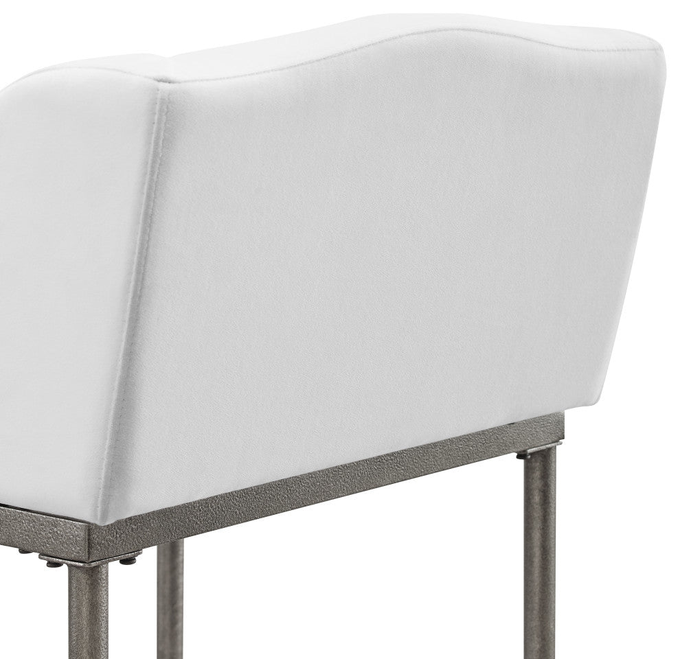 Hillsdale Dillon Modern Low Profile Wingback Metal Stool, Counter Height