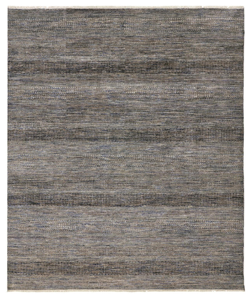 Weave & Wander Caldecott Dark Gray 2'x3' Hand Knotted Area Rug