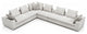 Lucerne Modular Chaise, Ashen Fabric, Ashen Fabric, Set17-4pc
