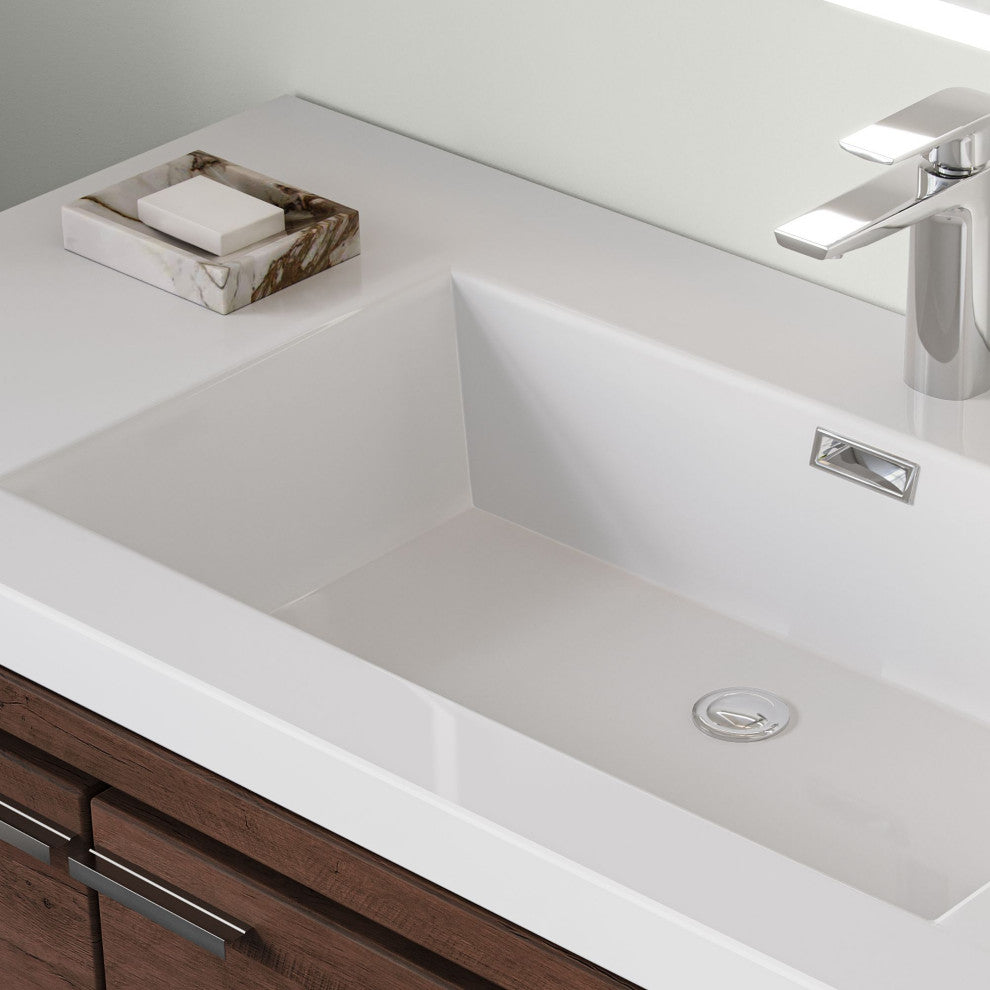 Cerrin Bath Vanity, Rosewood, 42", Single Sink, Freestanding