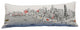 35" White Chicago Daylight Skyline Lumbar Decorative Pillow