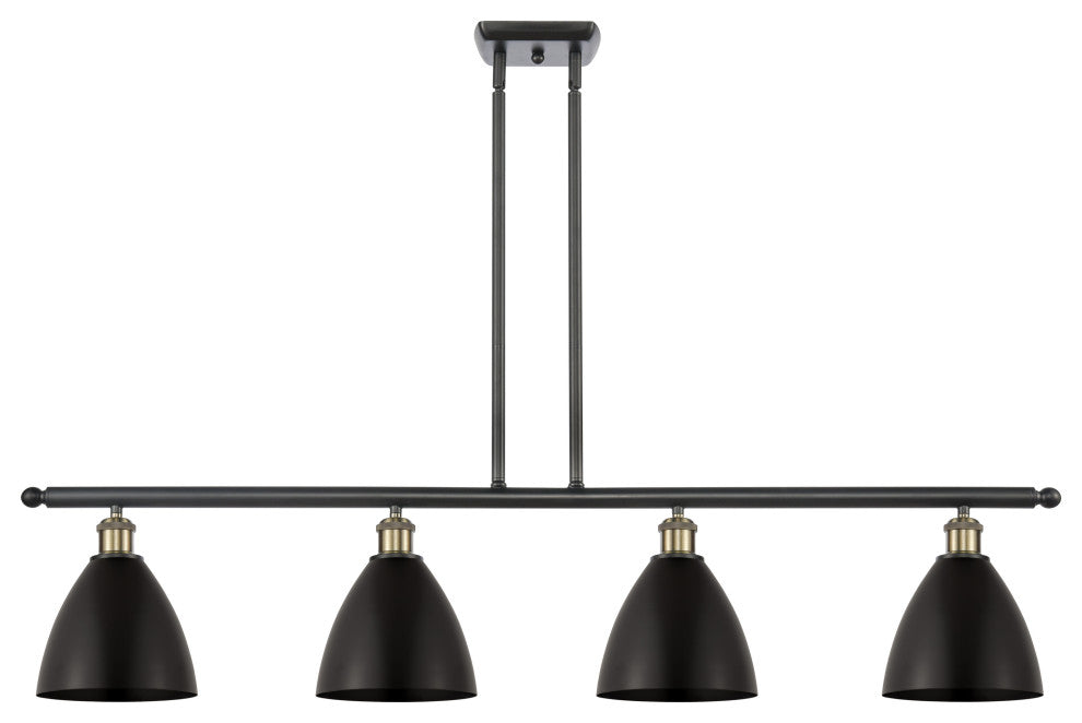 Ballston Dome Island Light, Black Antique Brass, Matte Black