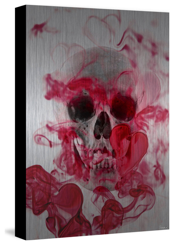 "Skull 2" UV Ink Print on Brushed  Aluminum, 24"x36"