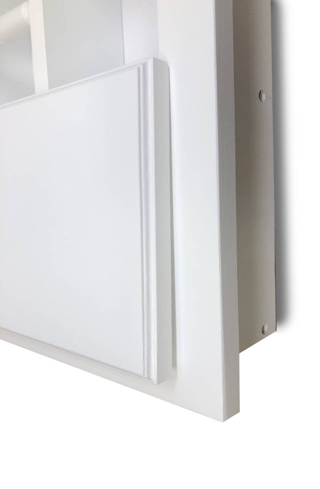 Montclair Combination Toilet Paper Holder Recessed Magazine Rack, White Enamel