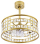 18" Crystal Chandelier Ceiling Fan With Remote Control and Light Kit