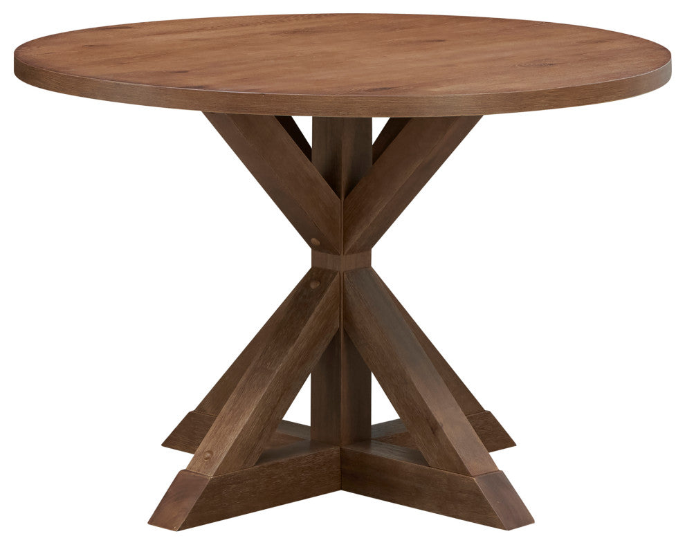 Diana Trestle Base Dining Table, Vintage Honey