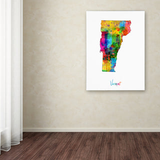 "Vermont Map" Canvas Art by Michael Tompsett