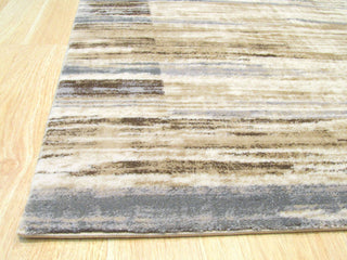 Ivory Distressed Bohemian Isabella Striped Rug, 5' 3x7' 3