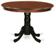 Hartland Table 42" Diameter Round Table, Mahogany and Black