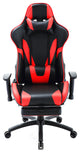 Commando Ergonomic Gaming Chair, Adjustable, Lumbar/Neck Support, Black/Red