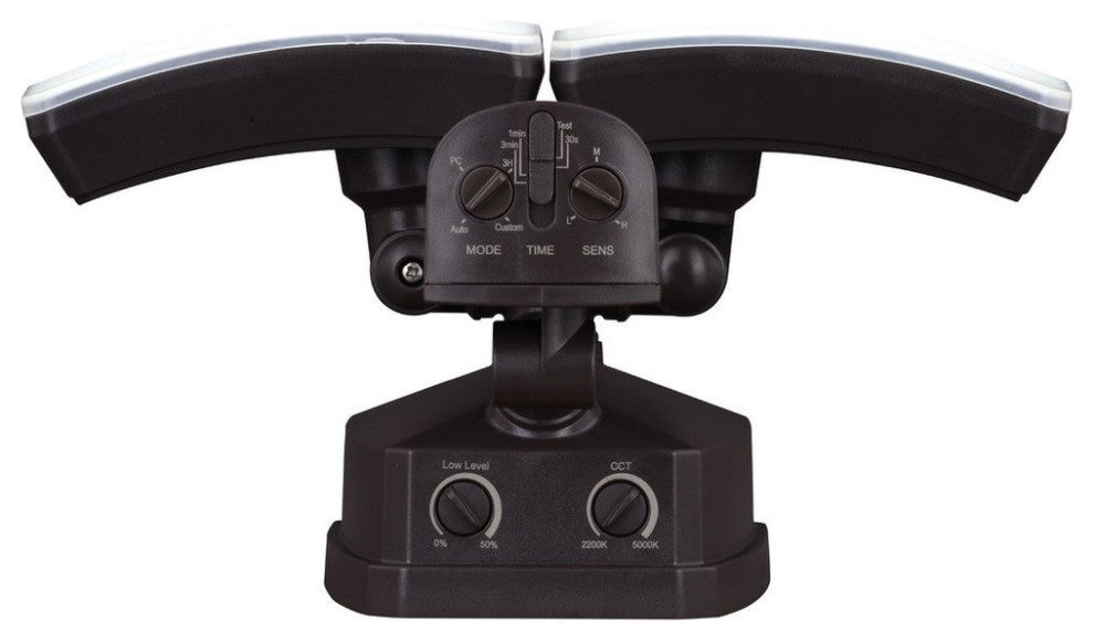 Zeta 2 Light LED Outdoor Motion Sensor Security Flood Light Bronze