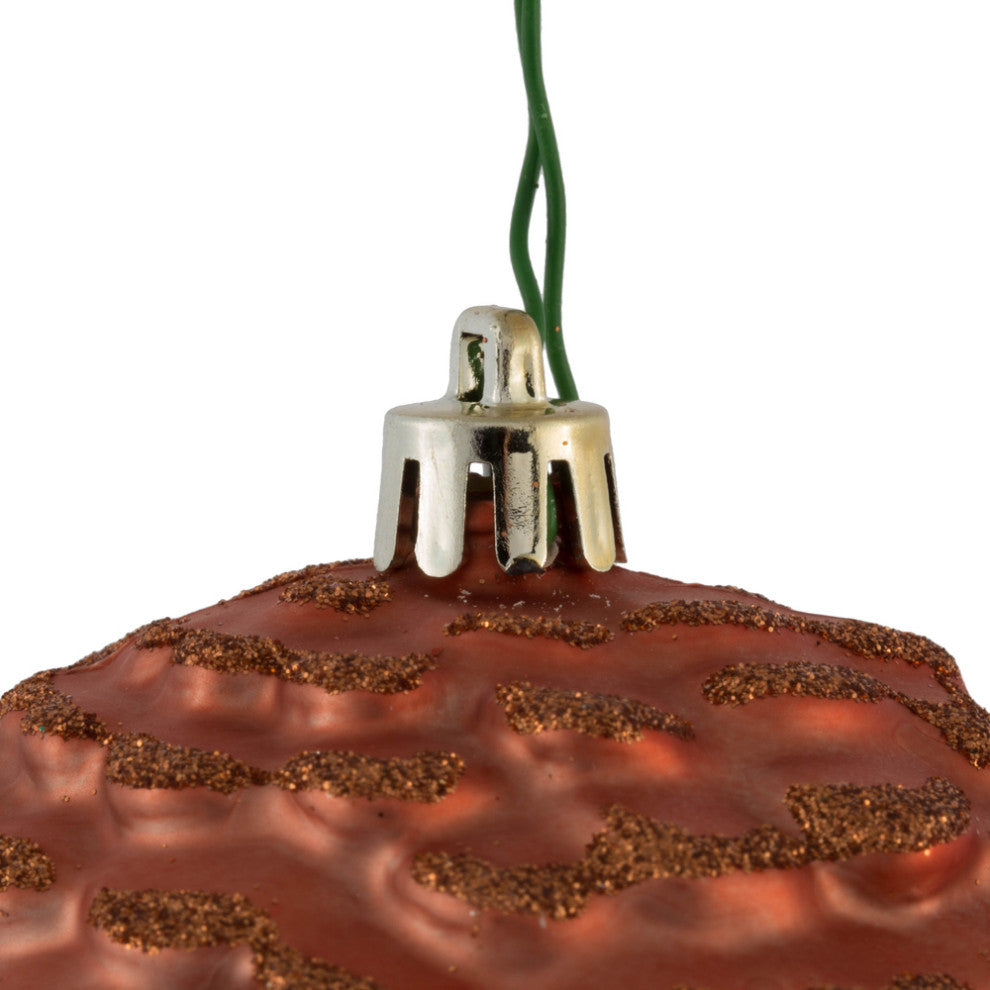 Vickerman N187271D 7" Coral Matte Glitter Pinecone Christmas Ornament