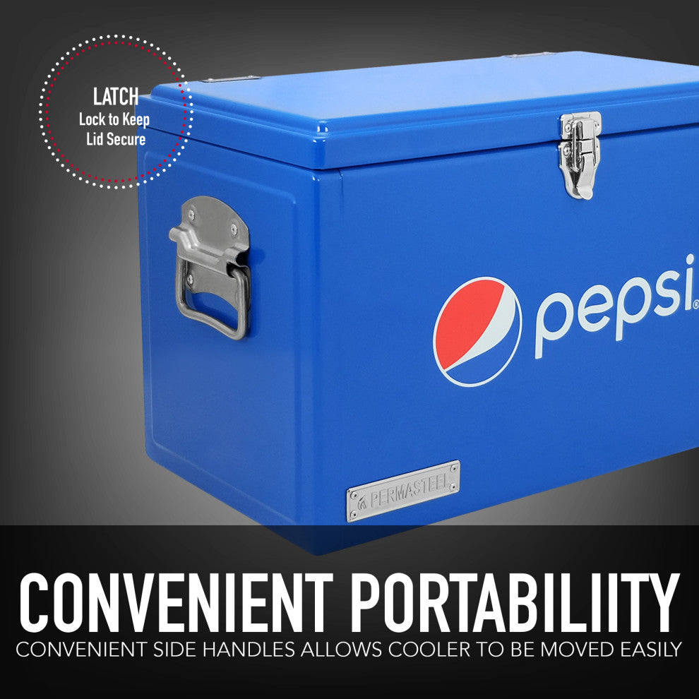 Permasteel 21 Quart Portable Cooler, Blue