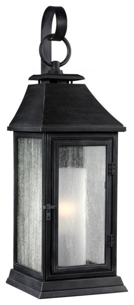 1-Light Outdoor Sconce, Dark Weathered Zinc