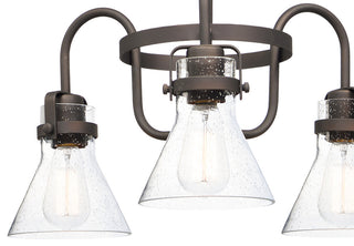 Maxim 26116 Seafarer 3 Light 22" Seedy Glass Chandelier - Polished Chrome