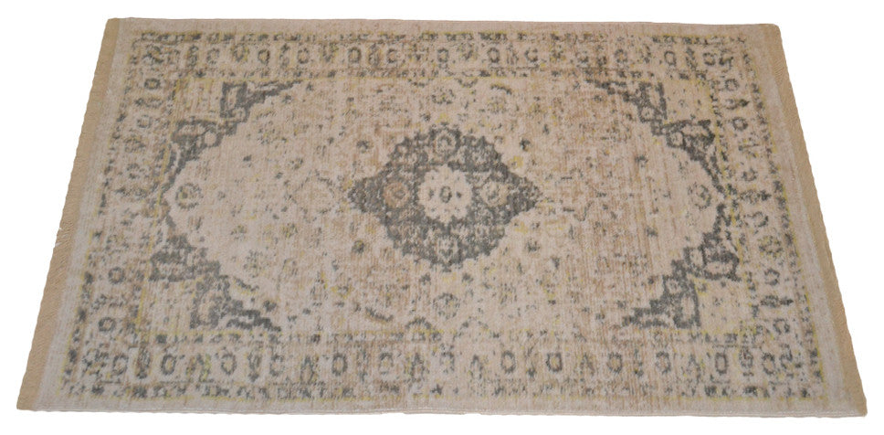 Machine Made Polyester Durable Indoor Outdoor Washable Oriental Pattern Footmat