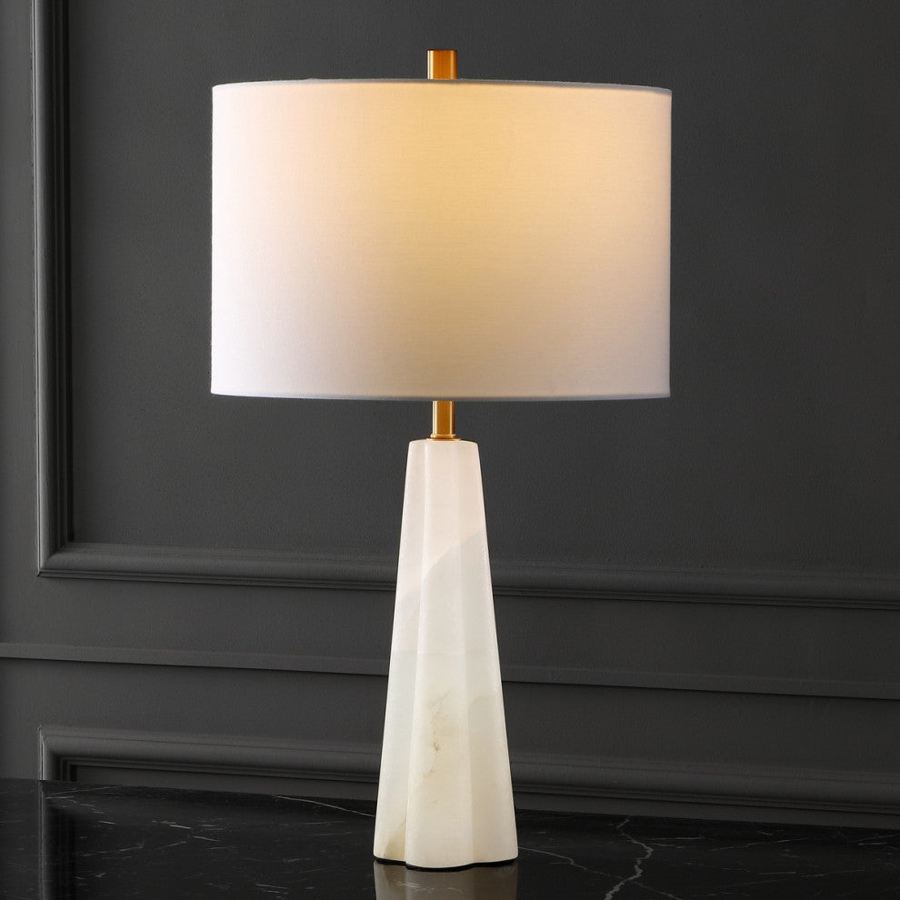 Safavieh Couture Aaron Alabaster Table Lamp White/Gold