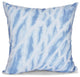 Shibori Stripe, Geometric Print Pillow, Blue, 18"x18"