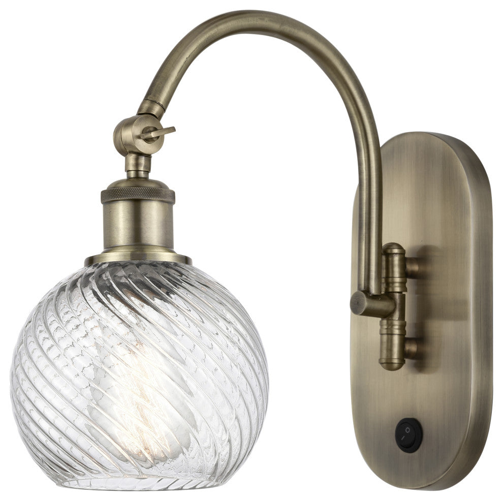 Innovations 518-1W-AB-G1214-6-LED 1-Light Sconce, Antique Brass