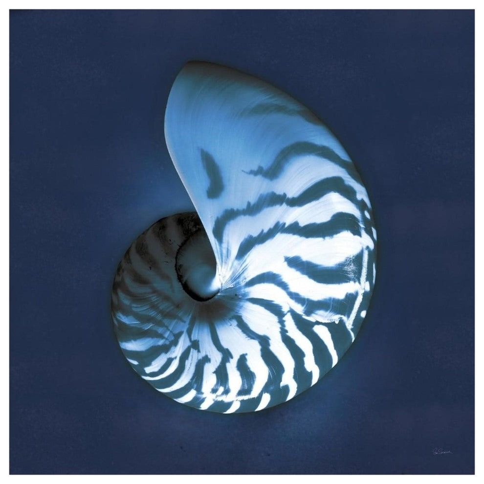 "Cyanotype Sea I" Digital Paper Print by Sue Schlabach, 42"x42"