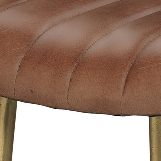Luke Leather Bar Stool, Brown