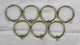 3" Curtain Rings With Eyelets, Antique Brass, Set of 8