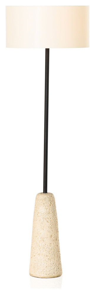 Wren Floor Lamp-Reactive White Glaze