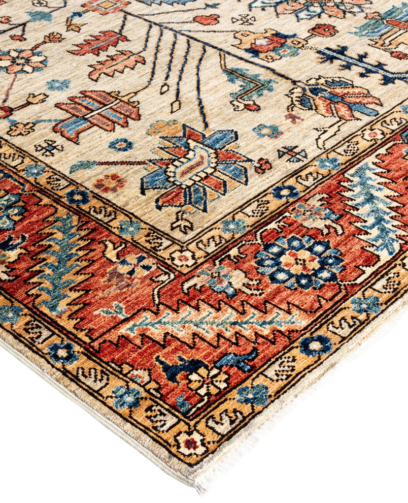 Serapi One-of-a-Kind Hand-Knotted Area Rug Light Gray, 6'2" x 9'0"