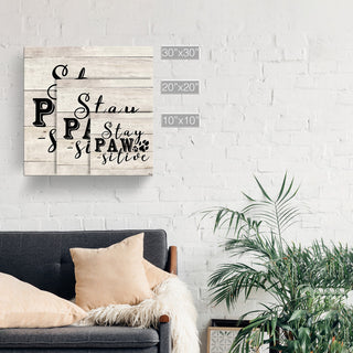 Ready2HangArt 'PAWsitive' Wrapped Canvas Animal Wall Art, 30"x30"
