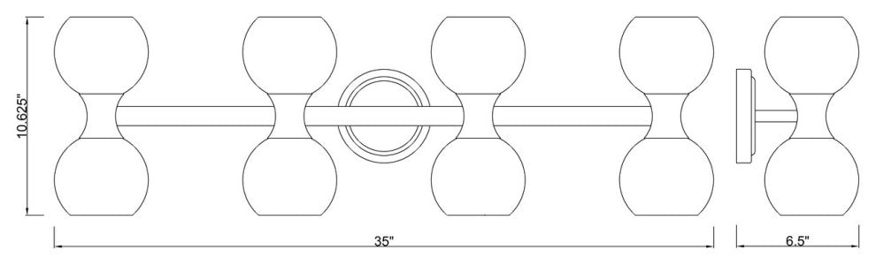 Z-LITE 8-Light Vanity, Chrome