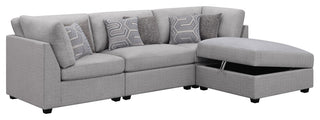 Cambria 4-piece Upholstered Modular Sectional Sofa Grey