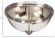 18" 4-Light Flush Mount Light, Brushed Nickel, Smoke Bubble Glass