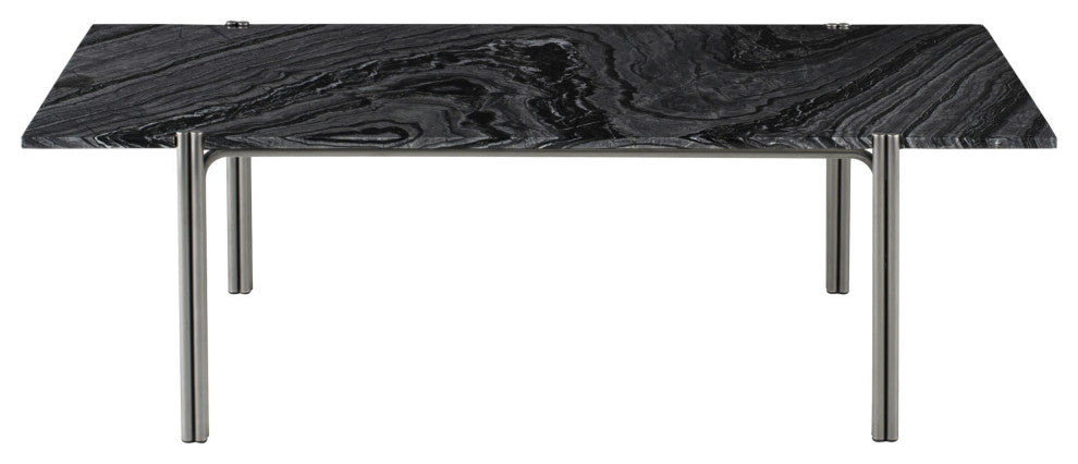 Sussur Black Wood Vein Stone Coffee Table