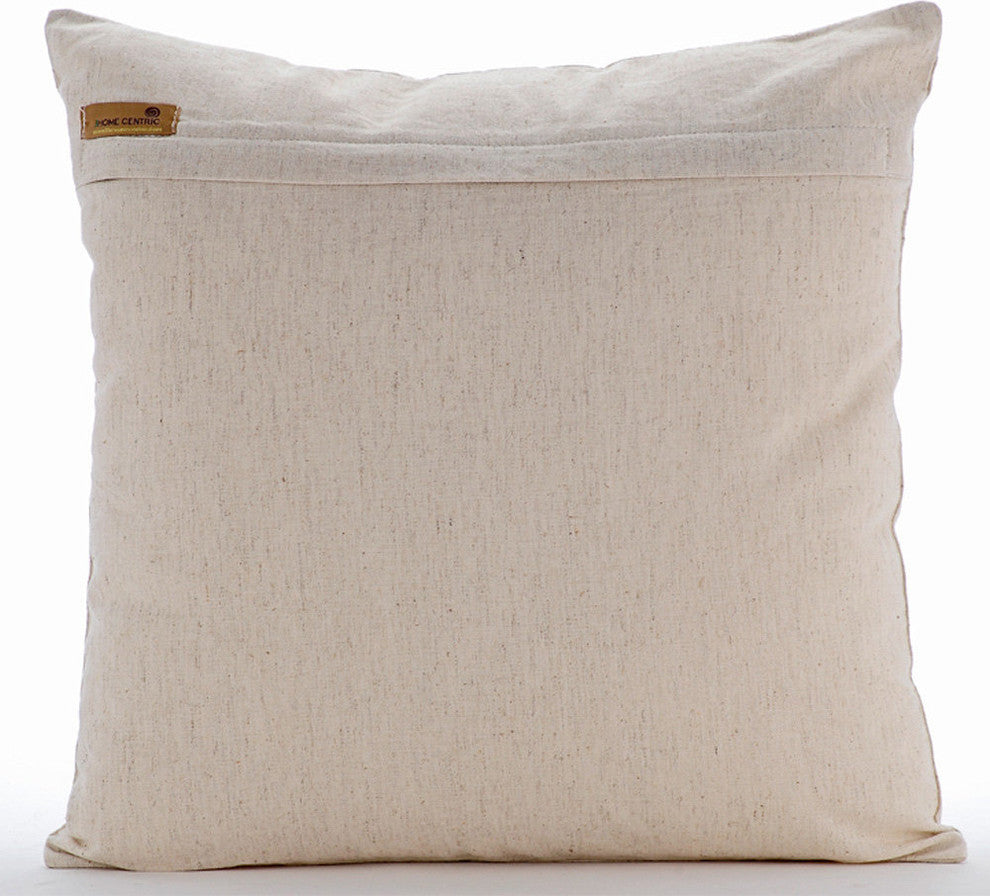 Beige Decorative Pillow Covers 22"x22" Cotton, Starfish Coated Pearl