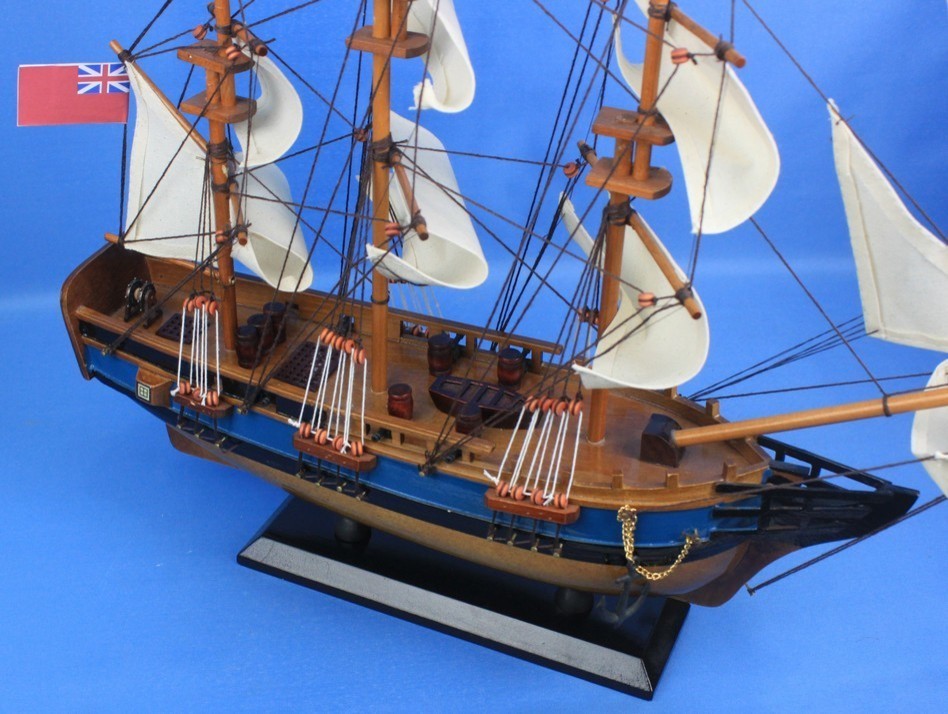 HMS Bounty Decorative Tall Model Wooden Ship, 20"