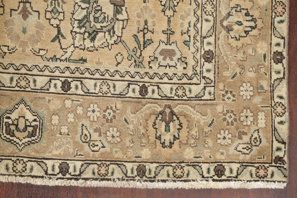 Consigned, Vintage Faded Persian Traditional Handmade Area Rug, Beige, 6x10